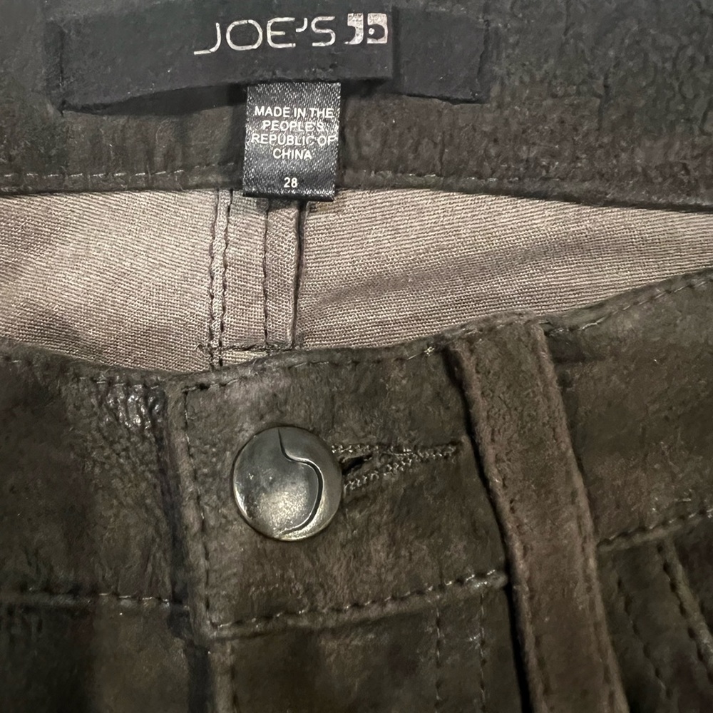 Joe’s skinny stretch coated denim size 28